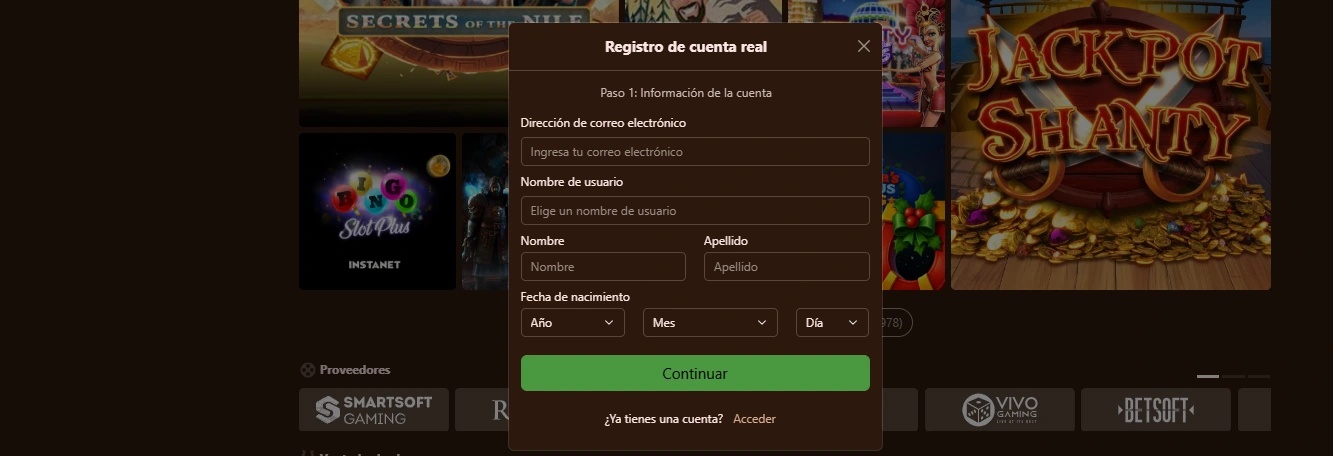 cocoa casino registro